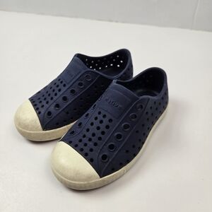 Native Navy Blue Jeffrrson Perforated Slip-On Sandal Water Shoes Size C7